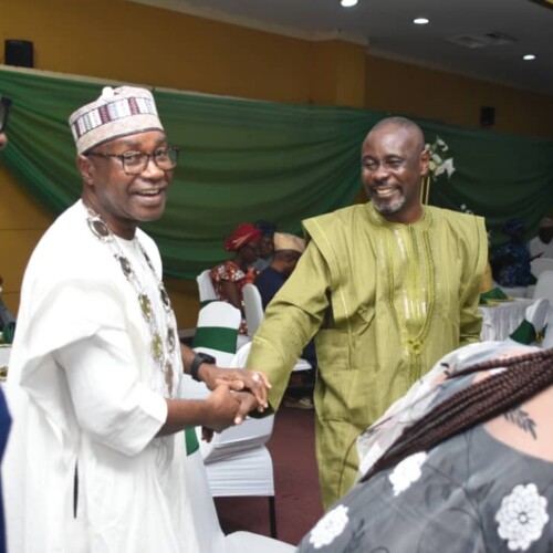 The Chief Consultant, The Change Room ( Mr Segun Omotosho) with the President, Governing Council, CIPM (Mallam Ladan Gobir)